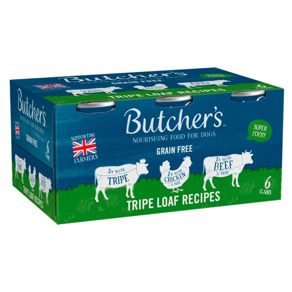 Butcher's Tripe Loaf Recipes Nourishing Food for Dogs 6 x 400g (4 x 6x400g)
