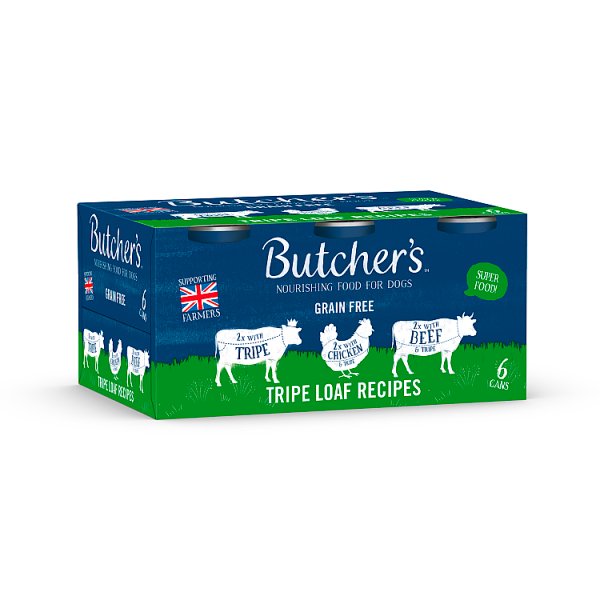 Butcher's Tripe Loaf Recipes Nourishing Food for Dogs 6 x 400g (4 x 6x400g)