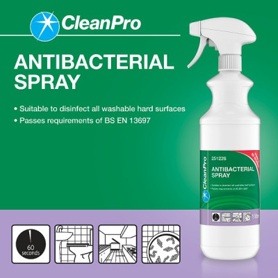 CleanPro Antibacterial Spray 1 Litre (1 x 1ltr)