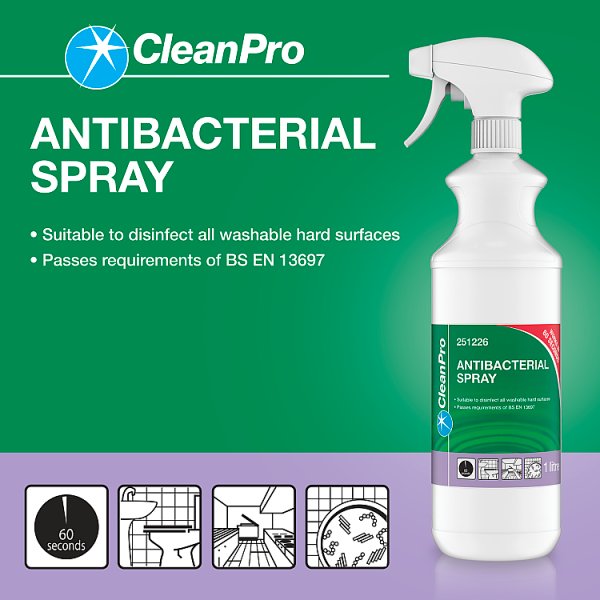 CleanPro Antibacterial Spray 1 Litre (1 x 1ltr)