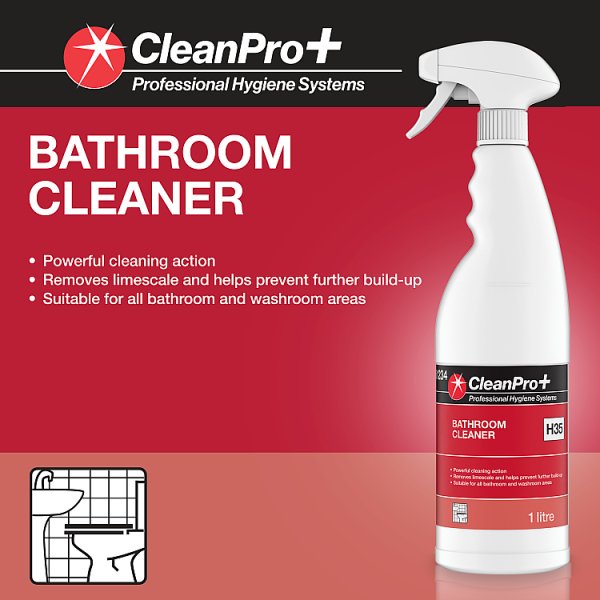 CleanPro+ Bathroom Cleaner 1 Litre (6 x 1ltr) CleanPro+ Bathroom Cleaner 1 Litre (6 x 1ltr)