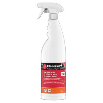 CleanPro+ Washroom Cleaner and Disinfectant 1 Litre (6 x 1ltr)