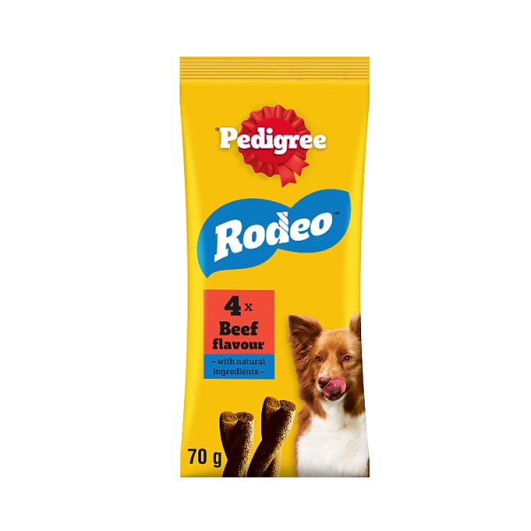 PEDIGREE RODEO Beef Dog Treats 4 Sticks (20 x 4pk)