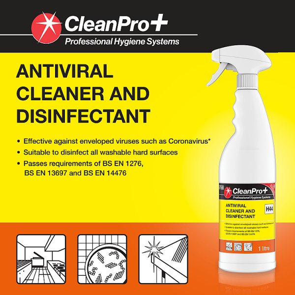 CleanPro+ Antiviral Cleaner and Disinfectant 1 Litre (6 x 1ltr)