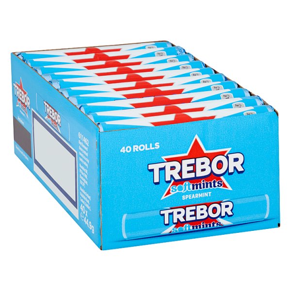 Trebor Softmints Spearmint Mints Roll 44.9g (40 x 44g)