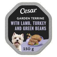 CESAR® Garden Terrine Dog Food Tray Lamb, Turkey & Green Beans in Loaf 150g (14 x 150g)