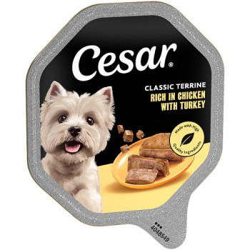 CESAR® Classic Terrine Dog Food Tray Chicken & Turkey in Loaf 150g (14 x 150g)