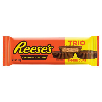 Reese's Milk Chocolate and Peanut Butter Cups, Trio (3 Pack), 63g (40 x 63g)
