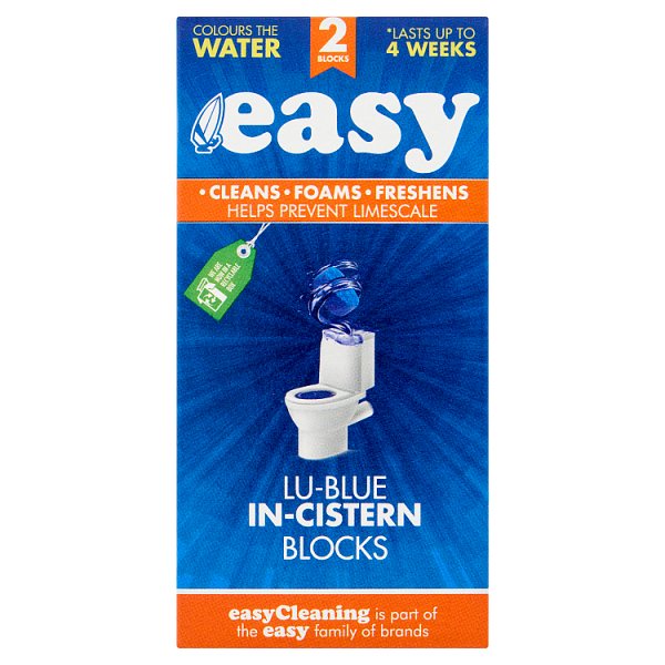 Easy Colours Blue Lu-Blue In-Cistern Blocks 2 x 38g (12 x 12pk)
