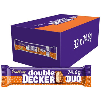 Cadbury Double Decker Duo Chocolate Bar 74.6g (32 x 74g)