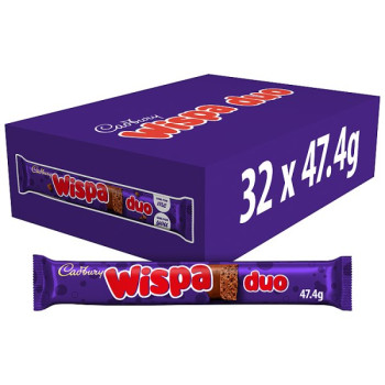Cadbury Wispa Duo Chocolate Bar 47.4g (32 x 47g)