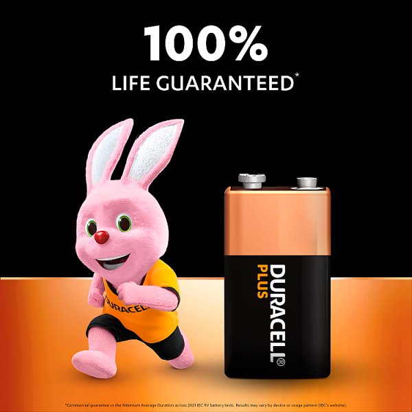 Duracell Plus 9V 1 Pack (10 x 1pk)