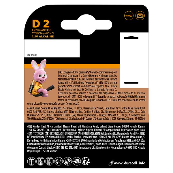 Duracell Plus D 2 Pack (10 x 2pk)