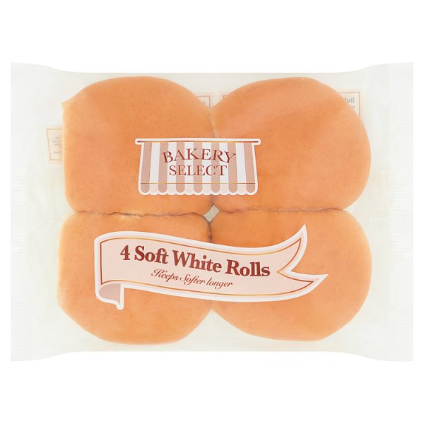 Bakery Select 4 Soft White Rolls (15 x 4pk)