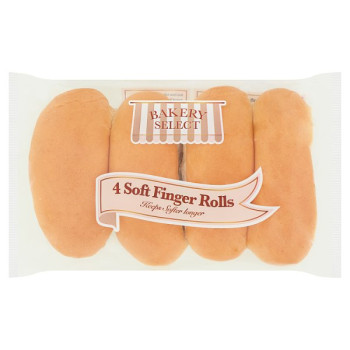 Bakery Select 4 Soft Finger Rolls (1 x 4pk)
