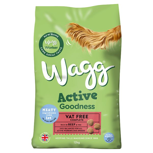 Wagg Active Goodness Complete Rich in Beef & Veg 12kg (1 x 12kg)