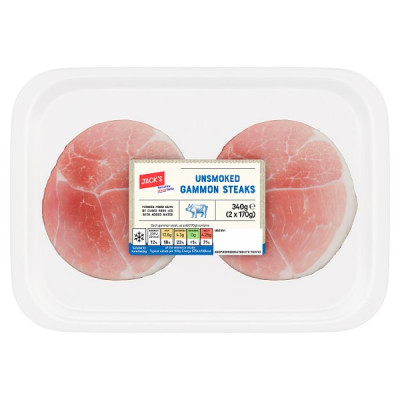 Jack's Unsmoked Gammon Steaks 340g (8 x 340g)