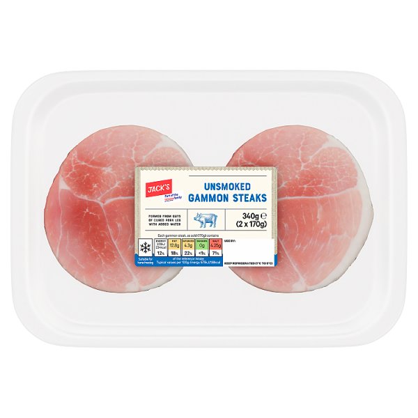 Jack's Unsmoked Gammon Steaks 340g (8 x 340g)