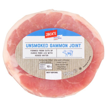 Jack's Unsmoked Gammon Joint 750g (8 x 750g)