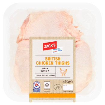 Jack's British Chicken Thighs 430g (1 x 430g)