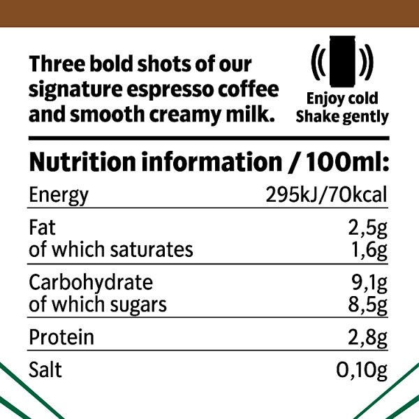 Starbucks Tripleshot Espresso Iced Coffee 300ml  (12 x 300ml)