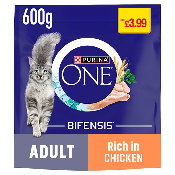PURINA ONE Chicken Dry Cat Food 600g PMP (4 x 600g)