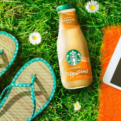 Starbucks Frappuccino Caramel Flavoured Milk Iced Coffee 250ml (8 x 250ml)