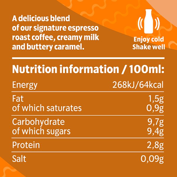 Starbucks Frappuccino Caramel Flavoured Milk Iced Coffee 250ml (8 x 250ml)