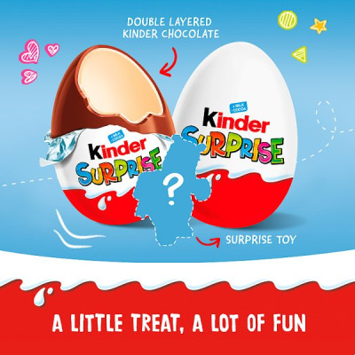 Kinder Surprise Milk Chocolate Egg With Toy Messages 20g (36 x 20g)
