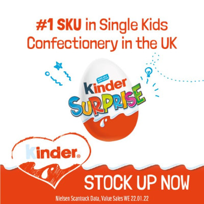 Kinder Surprise Milk Chocolate Egg With Toy Messages 20g (36 x 20g)