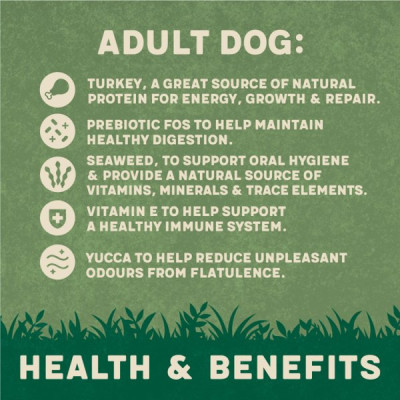 Harringtons Rich in Turkey with Veg Dry Adult Dog Food 1kg (5 x 1kg)