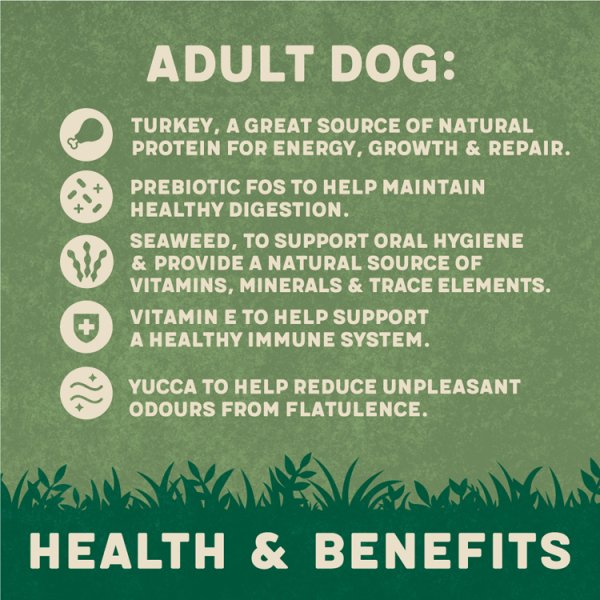 Harringtons Rich in Turkey with Veg Dry Adult Dog Food 1kg (5 x 1kg)