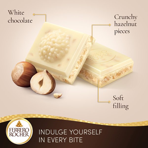 Ferrero Rocher White Chocolate Bar 90g (8 x 90g)