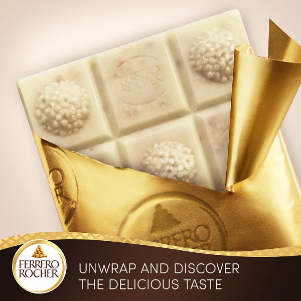 Ferrero Rocher White Chocolate Bar 90g (8 x 90g)