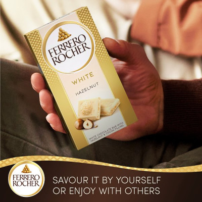 Ferrero Rocher White Chocolate Bar 90g (8 x 90g)