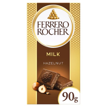 Ferrero Rocher Milk Chocolate Bar 90g (8 x 90g)