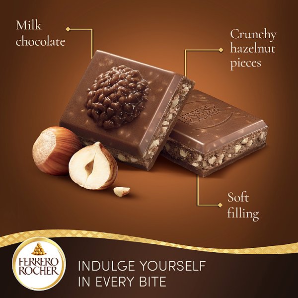 Ferrero Rocher Milk Chocolate Bar 90g (8 x 90g)