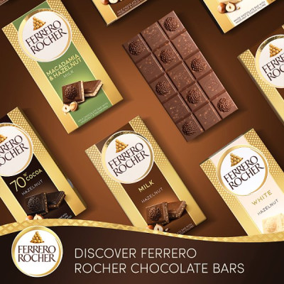 Ferrero Rocher Milk Chocolate Bar 90g (8 x 90g)