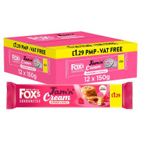 Fox's Favourites Jam 'n' Cream Raspberry & Vanilla 150g (12 x 150g)