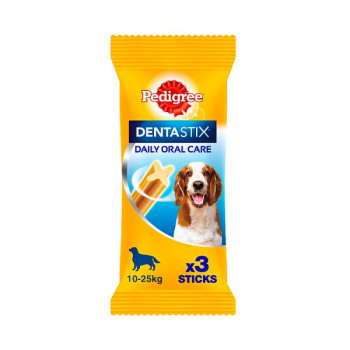 Pedigree Dentastix Daily Adult Medium Dog Treats 3 x Dental Sticks 77g (18 x 3pk)