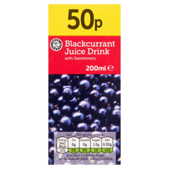Euro Shopper Blackcurrant Juice Drink 200ml (24 x 200ml)