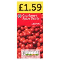 Euro Shopper Cranberry Juice Drink 1 Litre (12 x 1ltr)