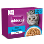 WHISKAS 1+ FISH Favourites Wet Cat Food Pouches in Jelly 12 x 85g (4 x 12x85g)
