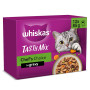 WHISKAS 1+ TASTY MIX Chefs Choice Wet Cat Food Pouches in Gravy 12 x 85g (4 x 12x85g)