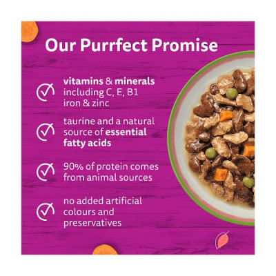 WHISKAS 1+ TASTY MIX Chefs Choice Wet Cat Food Pouches in Gravy 12 x 85g (4 x 12x85g)