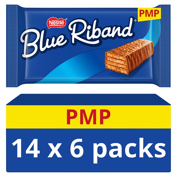 Blue Riband Wafer Biscuit Bar 6 Pack Multipack 108g (14 x 6x18g)