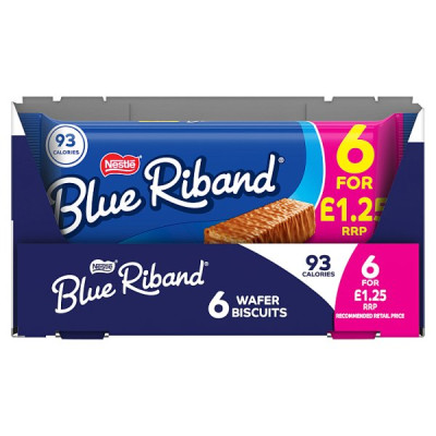 Blue Riband Wafer Biscuit Bar 6 Pack Multipack 108g (14 x 6x18g)