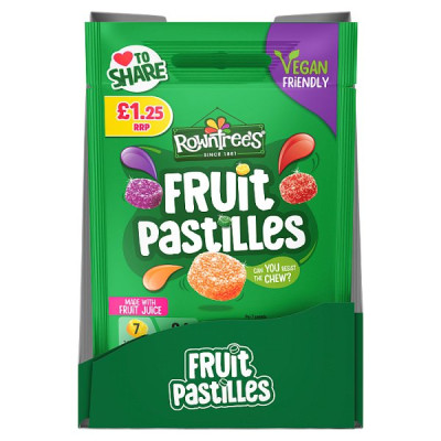 Rowntree's Fruit Pastilles Sweets Sharing Bag 114g PMP £1.25 (10 x 114g)