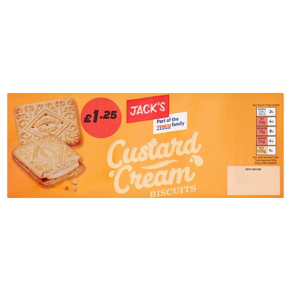 Jack's Custard Cream Biscuits 400g (12 x 400g)