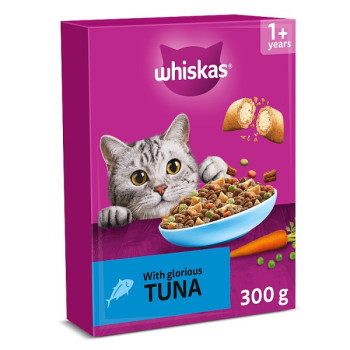 WHISKAS 1+ Dry TUNA Cat Food 300g (6 x 300g)